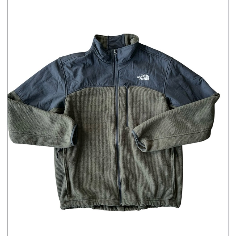 The North Face Jacket Men's Size XL Full Zip Dark green Fleece Performance